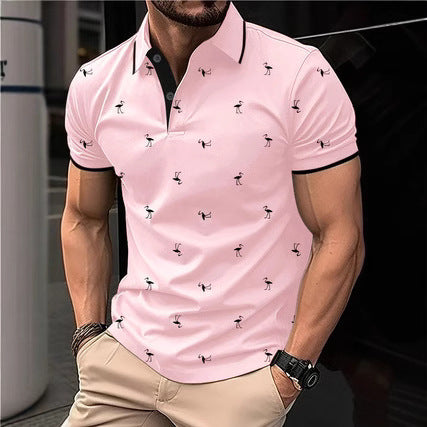 Chemise polo pour homme à manches courtes et motif Chic und Stil