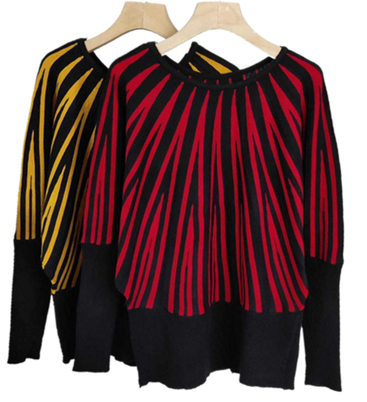 Pull rayé tendance pour femmes avec coupe innovante et style décontracté Chic und Stil