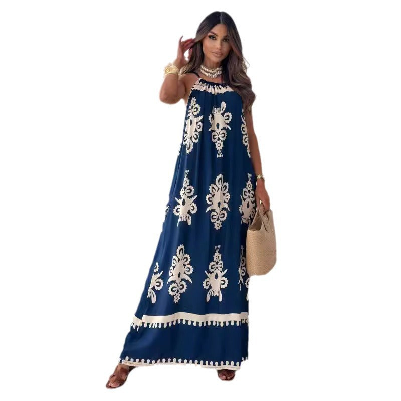 Dames Halter Maxi Robe Chic und Stil