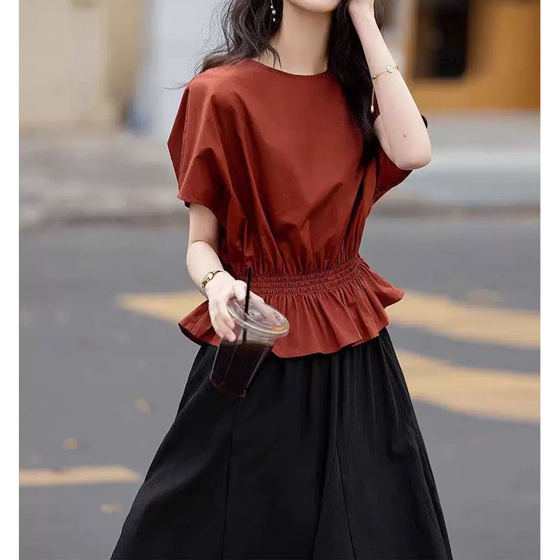 Top peplum froncé pour femmes Chic und Stil