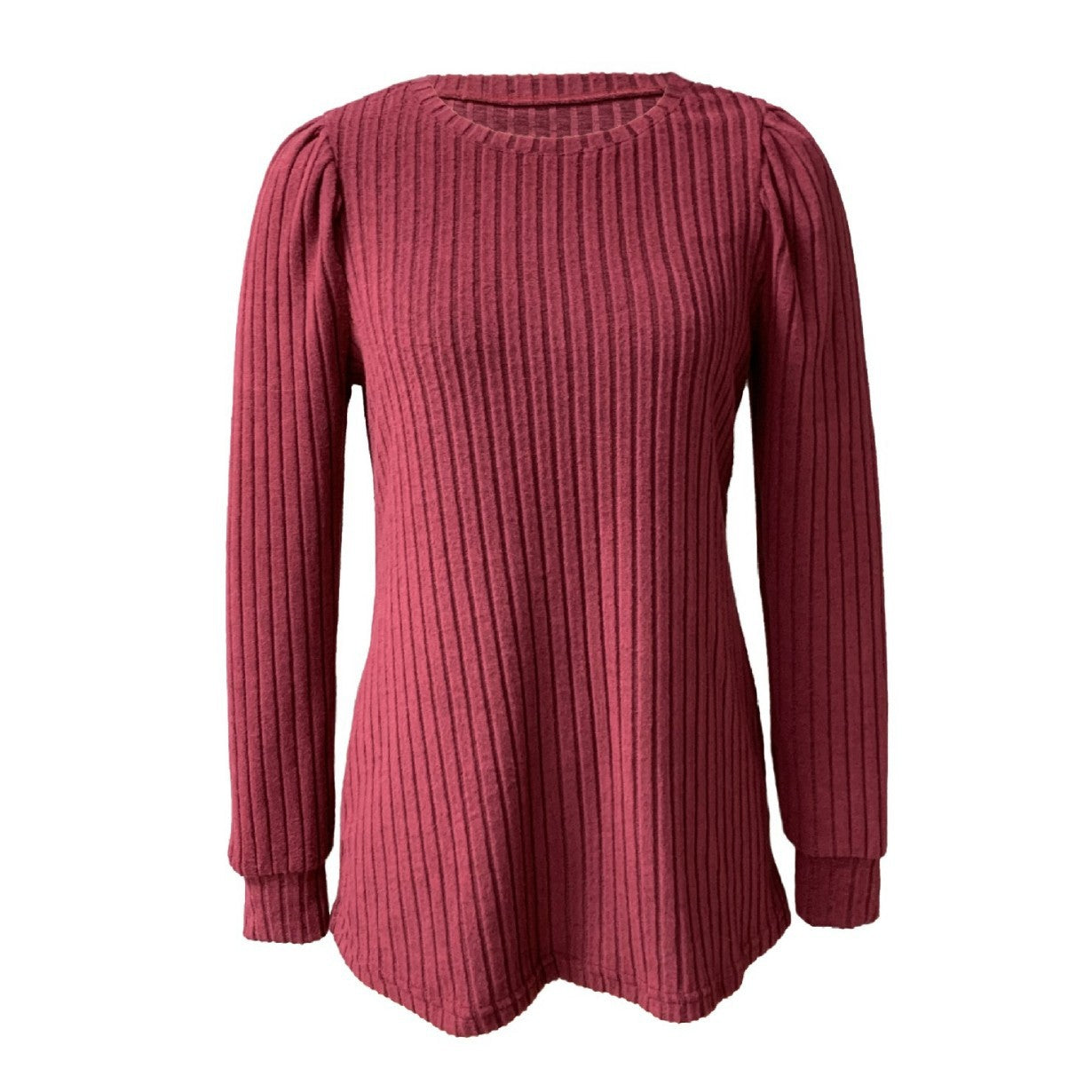 Pull à manches bouffantes texturé Chic und Stil pour femmes
