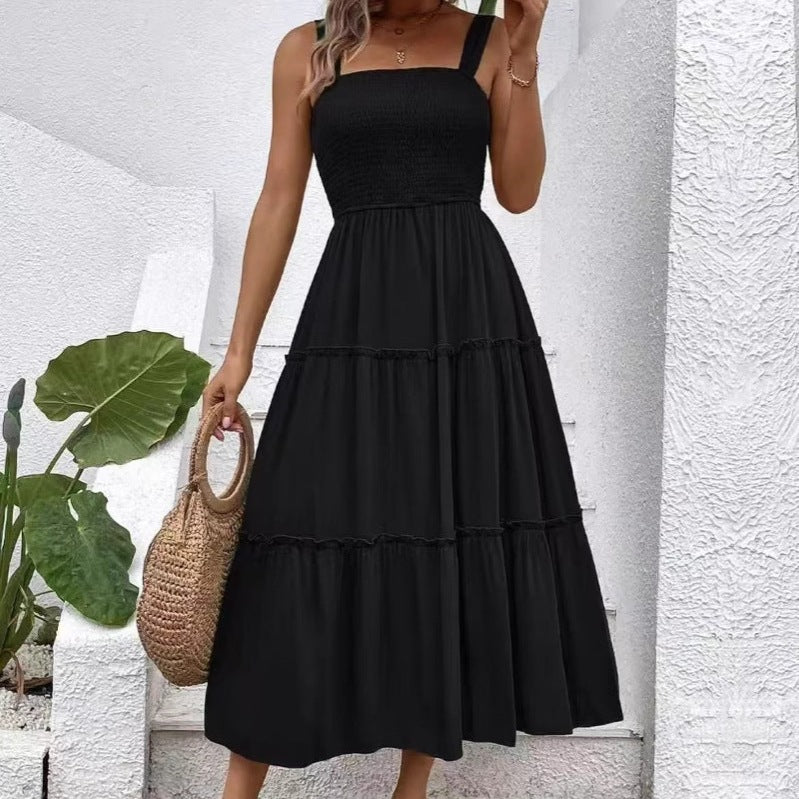 Robe maxi femme avec bustier élastique et jupe fluide Chic und Stile