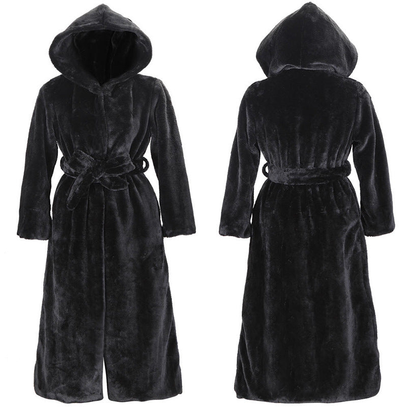 Dame à carreaux avec capuche et ceinture Chic und Stil