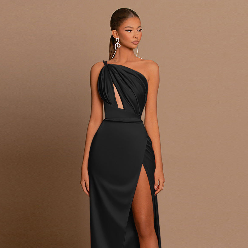 Robe de soirée à encolure dégagée fendue Chic und Stil