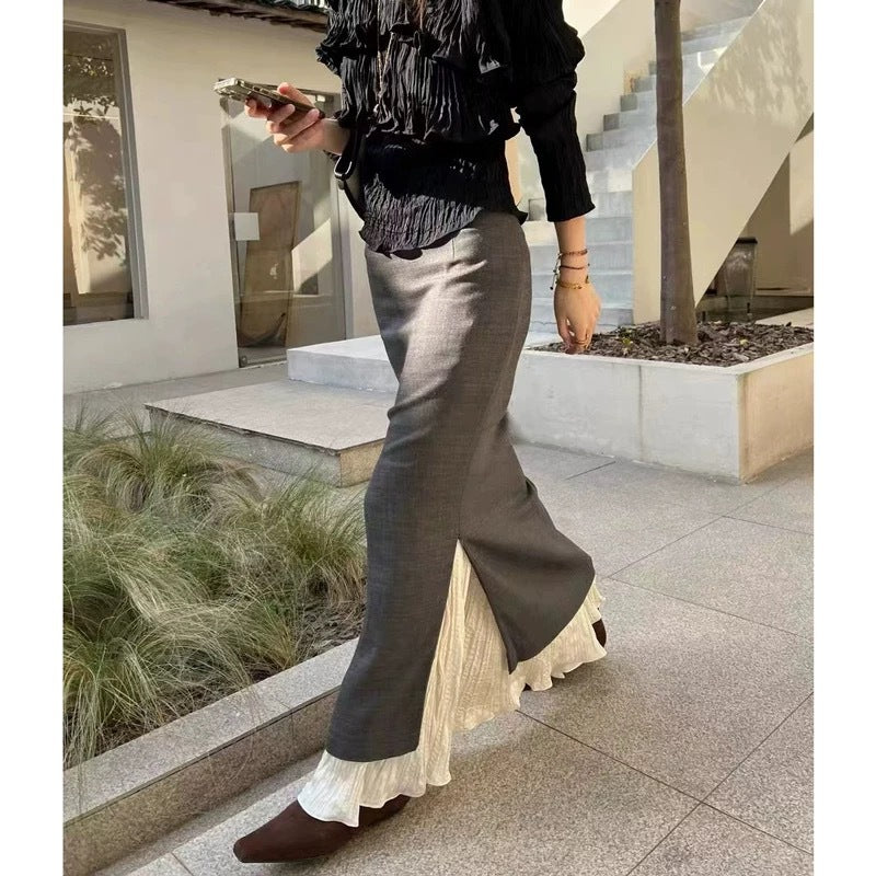 Jupe longue fendue chic pour femmes Chic und Stil