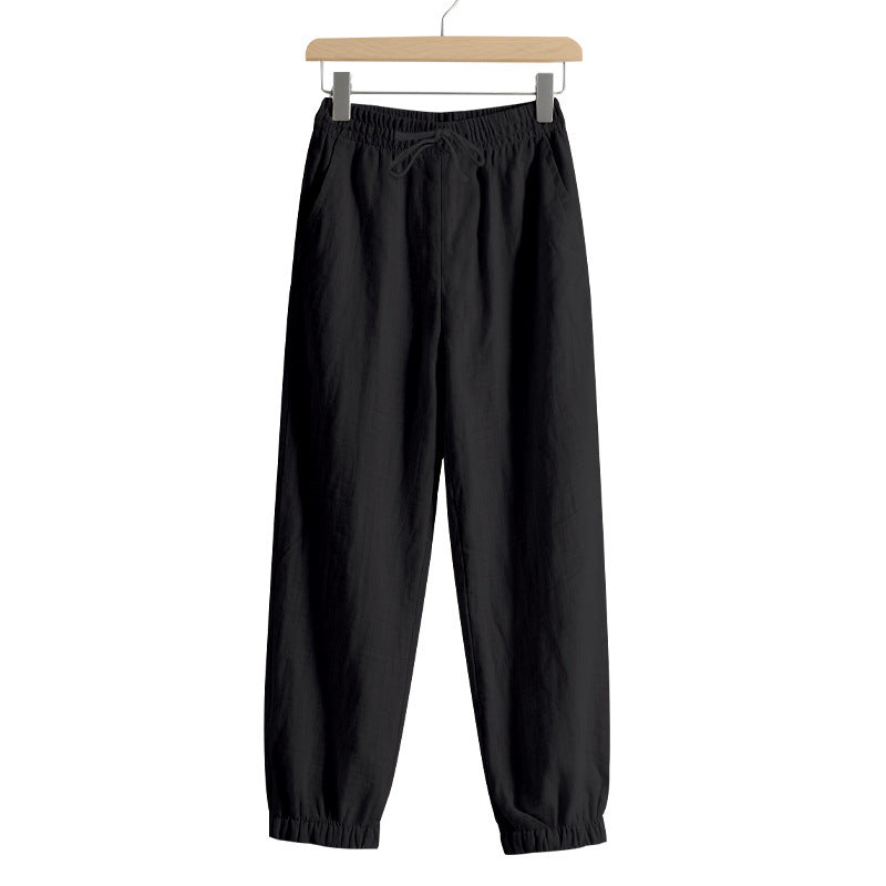 Pantalons de loisirs en lin aérés pour femmes avec taille élastique Chic und Stil