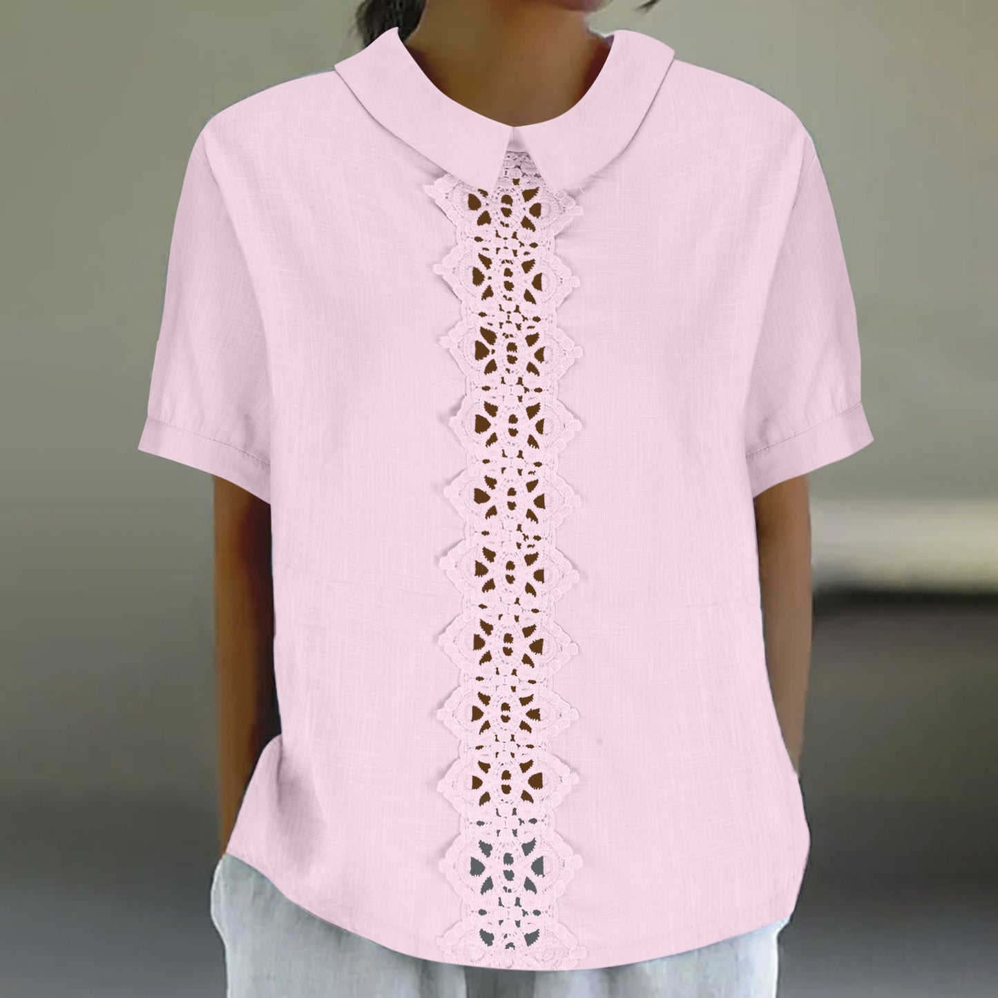 Blouse à manches courtes pour femmes avec empiècement en dentelle Chic und Stil