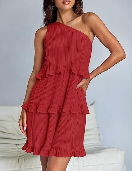 Robe asymétrique à volants pour femmes avec détails en volant Chic und Stil