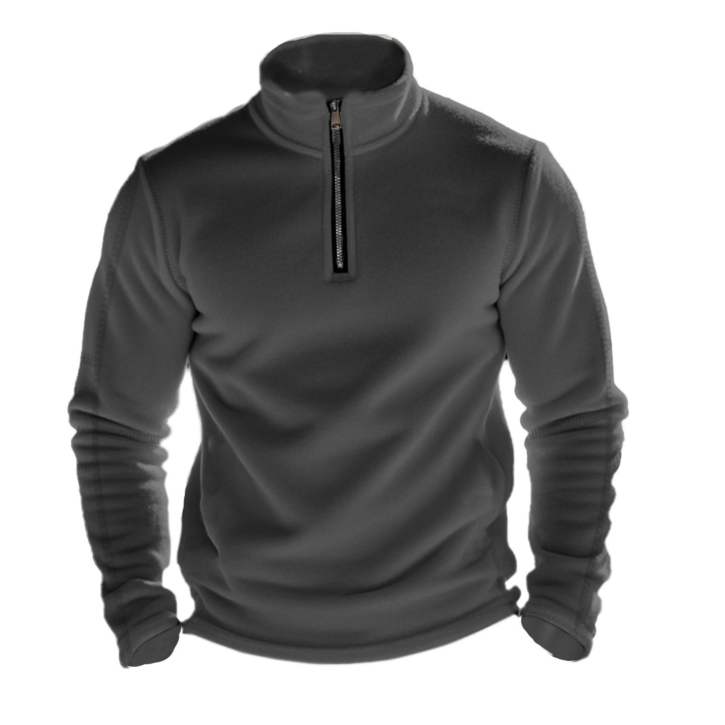 Pull en polaire pour hommes avec col montant et fermeture éclair Chic und Stil
