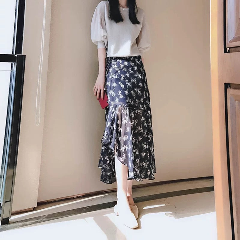 Jupe maxi florale élégante pour femmes Chic und Stil