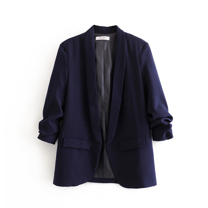 Blazer élégant pour femmes avec des manches retroussées et des poches pratiques Chic und Stil