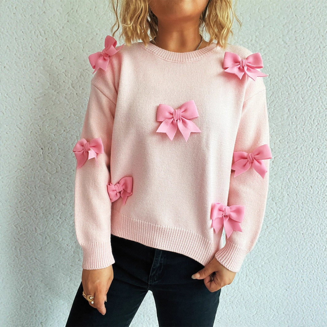 Pull femmes avec des applications de nœuds ludiques Chic und Stil