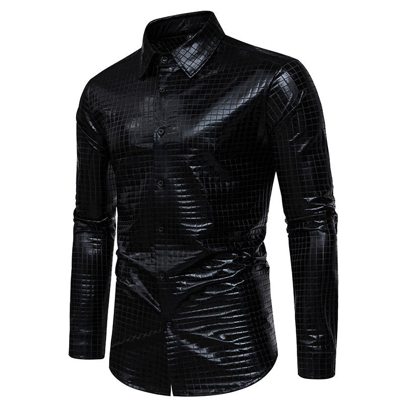 Chemise brillante pour hommes avec motif à carreaux exclusif Chic und Stil