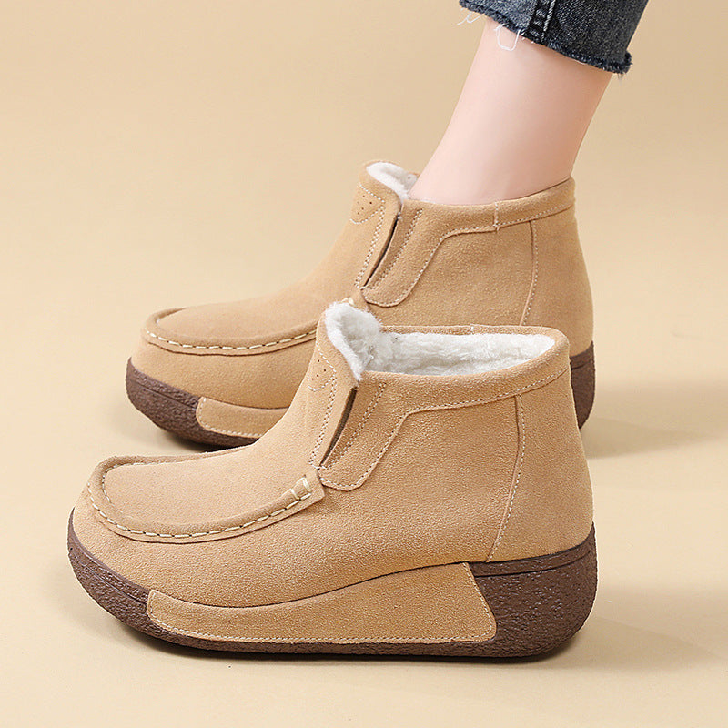 Bottes à tige courte pour dames, confortables, avec doublure chaude et semelle antidérapante Chic und Stil