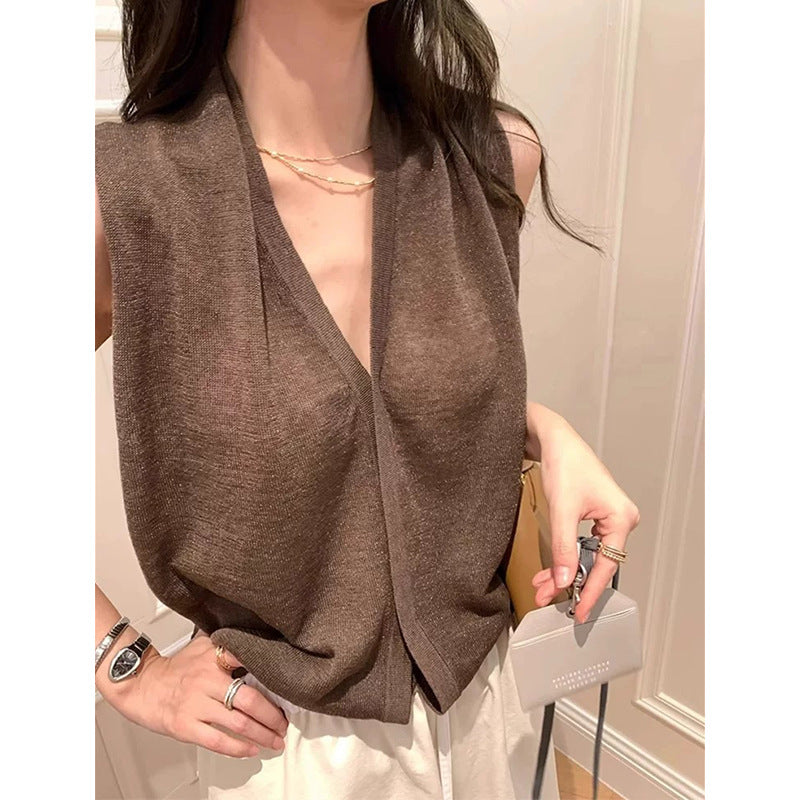 Top sans manches léger à coupe décontractée pour femme Chic und Stil