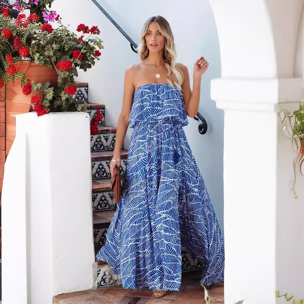 Robe maxi sans épaules Chic und Stil pour dames