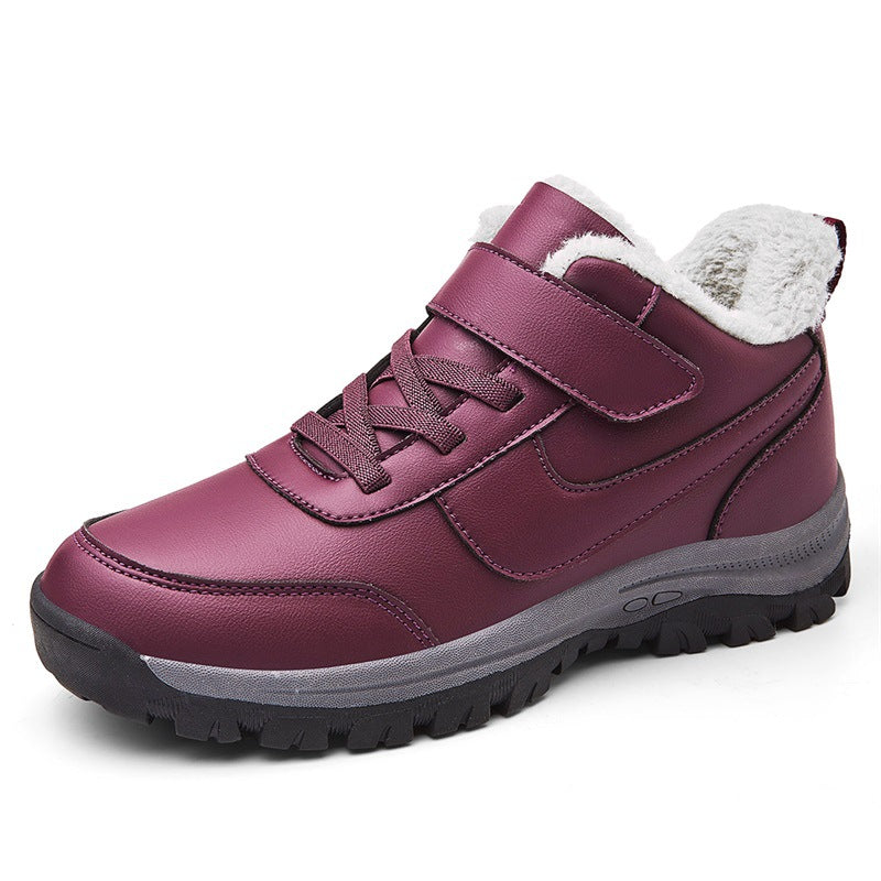 Bottines d'hiver pour femmes, doublées de chaude, avec semelle antidérapante et fermeture Velcro réglable Chic und Stil