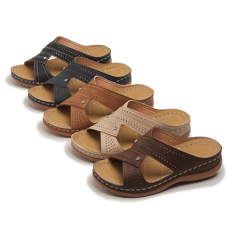 Sandales confortables et respirantes pour femmes avec perforations à la mode Chic und Stil