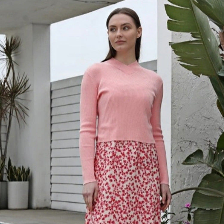 Femme combinaison de pull et de jupes maxi Chic und Stil
