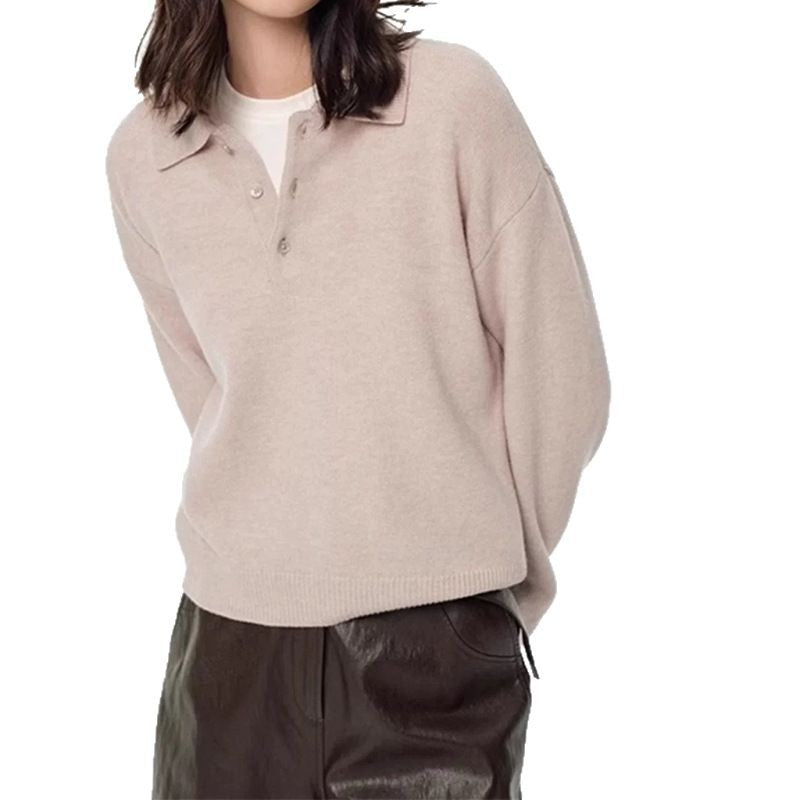 Pull en tricot polo classique pour femmes Chic und Stil