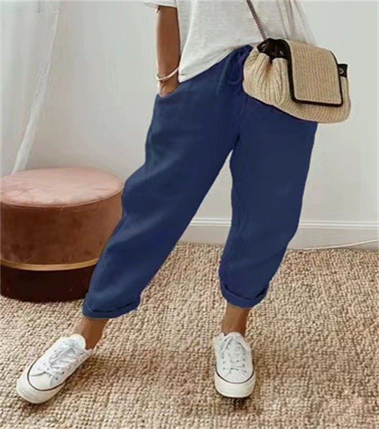 Pantalon Chino décontracté et confortable pour femmes avec ceinture élastique Chic und Stil