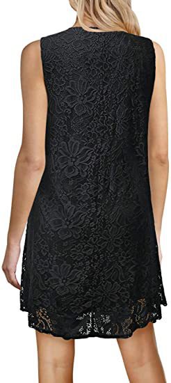 Robe élégante en dentelle pour dames avec coupe en A Chic und Stil