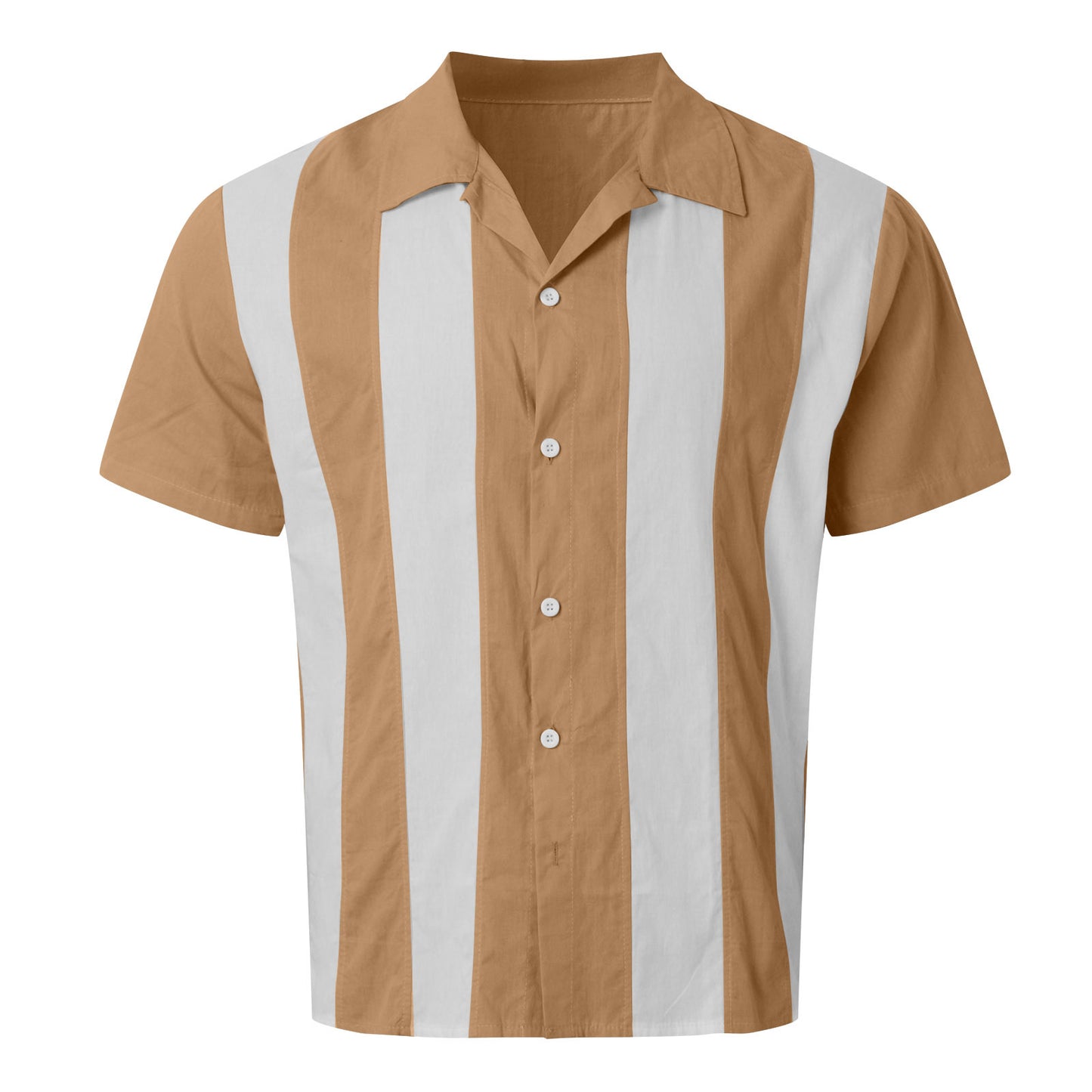 Chemise à manches courtes pour hommes avec un motif rayé élaboré Chic und Stil