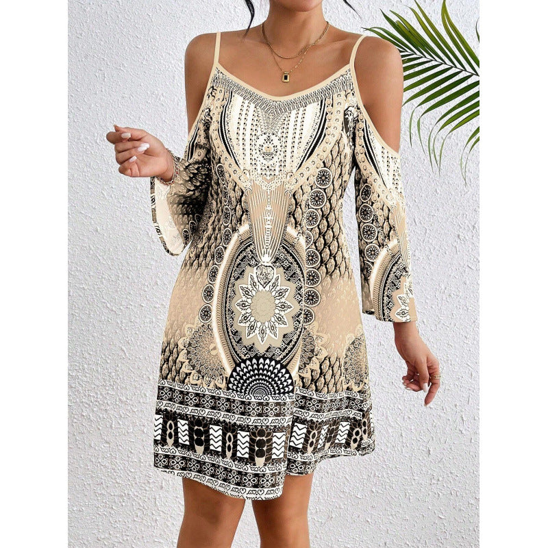 Robe tunique bohémienne à épaules dénudées Chic und Stil pour dames