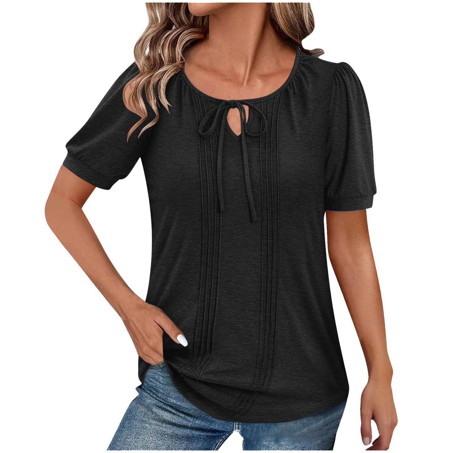 Blouse décontractée à manches bouffantes pour femmes Chic und Stil