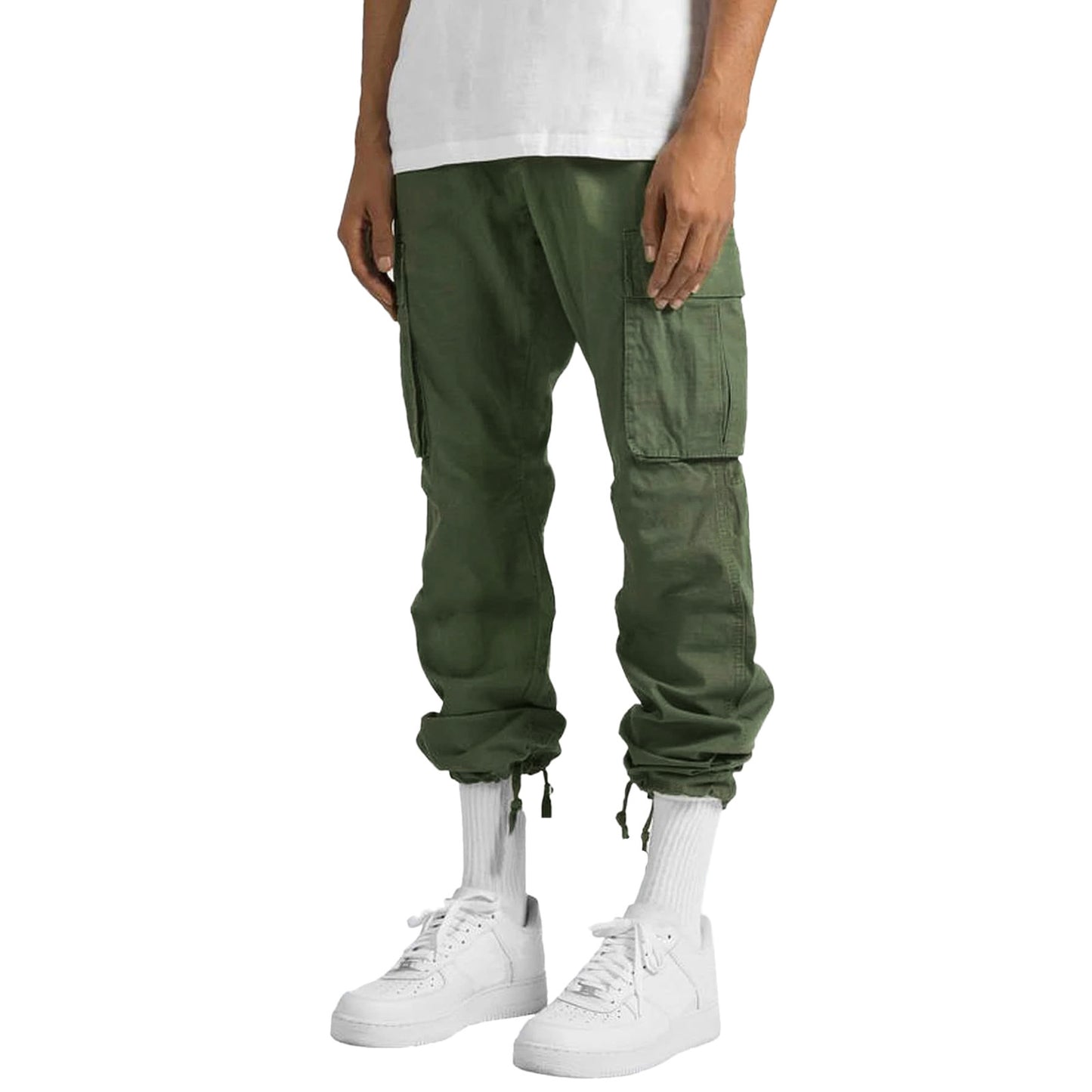 Pantalon cargo pour hommes avec poches latérales pratiques et taille réglable Chic und Stil