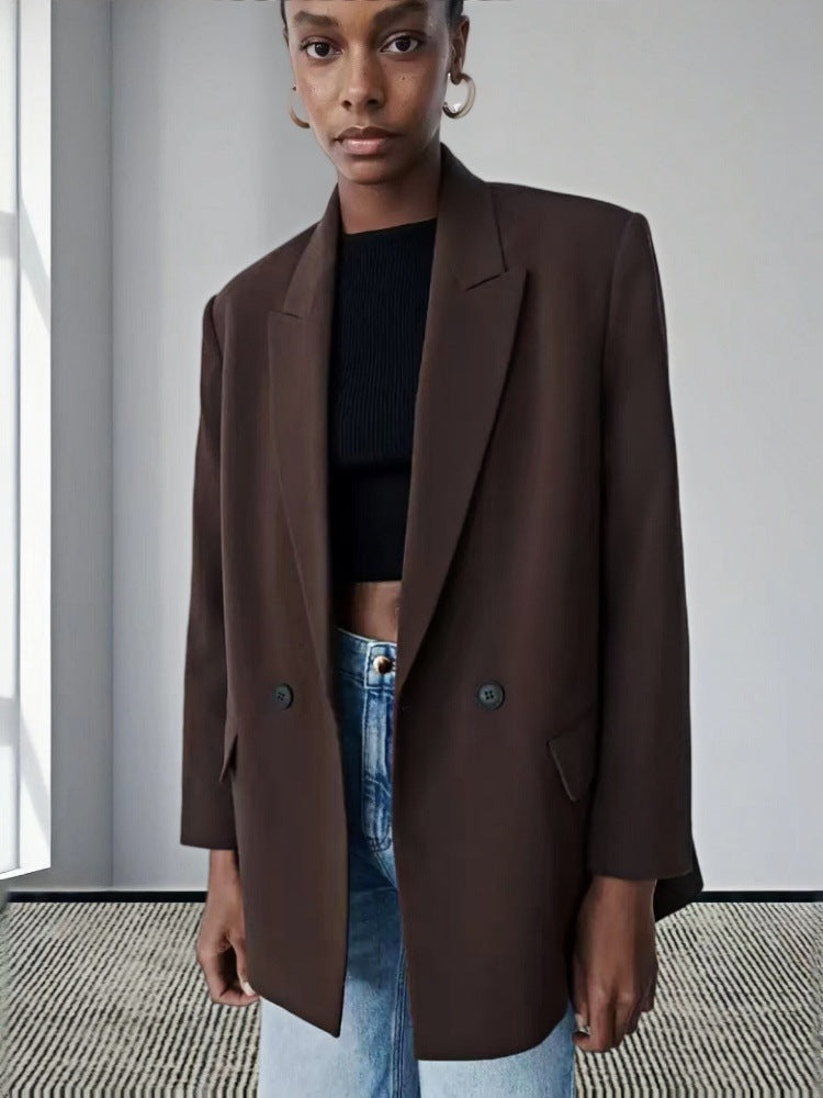 Dames Blazer oversize à la mode et élégant Chic und Stil