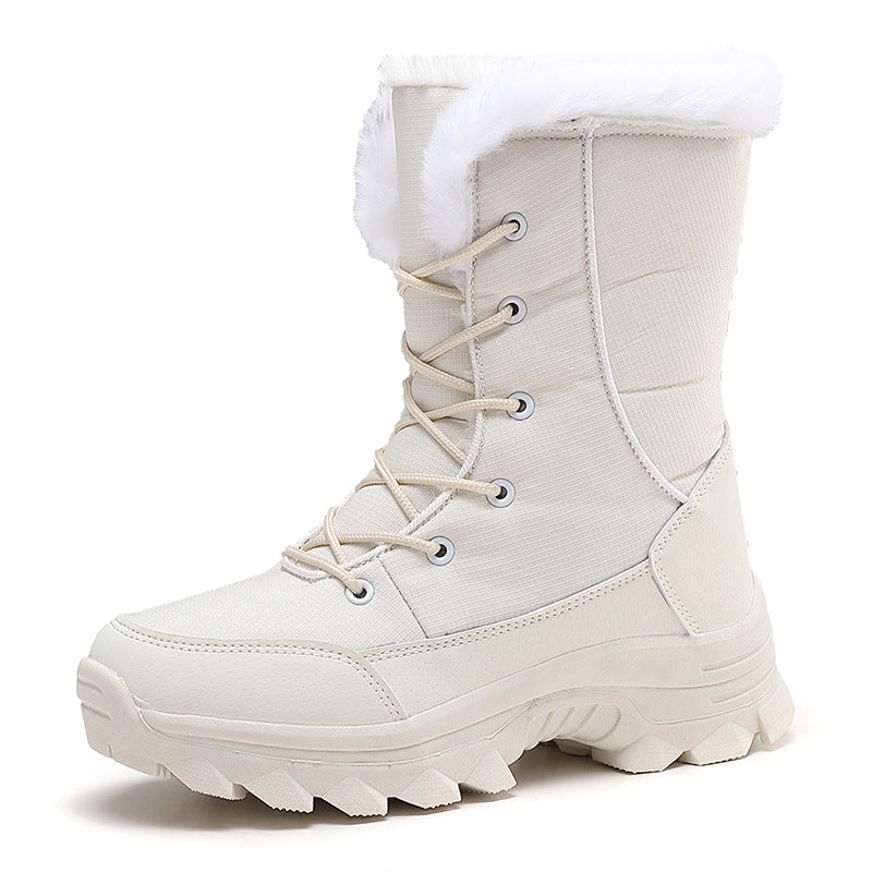 Bottes d'hiver pour femmes avec semelle antidérapante et fausse fourrure à la mode Chic und Stil