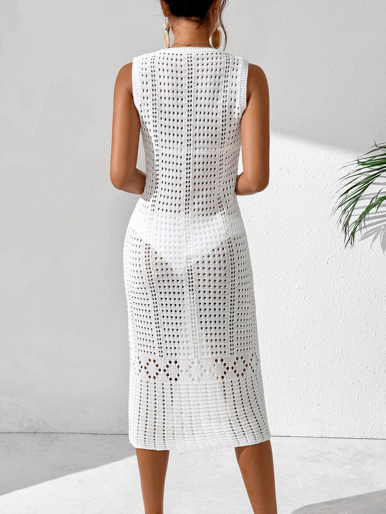 Robe midi élégante en crochet pour femmes Chic und Stil