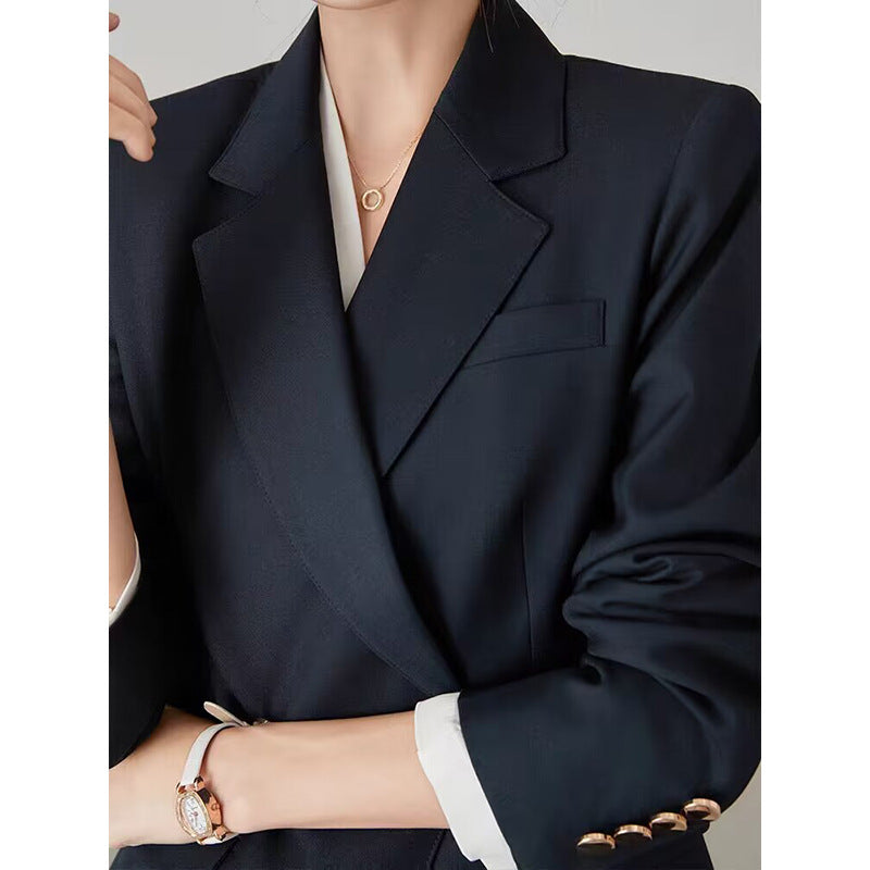 Veste de bureau pour femmes à double boutonnage ajustée Chic und Stil