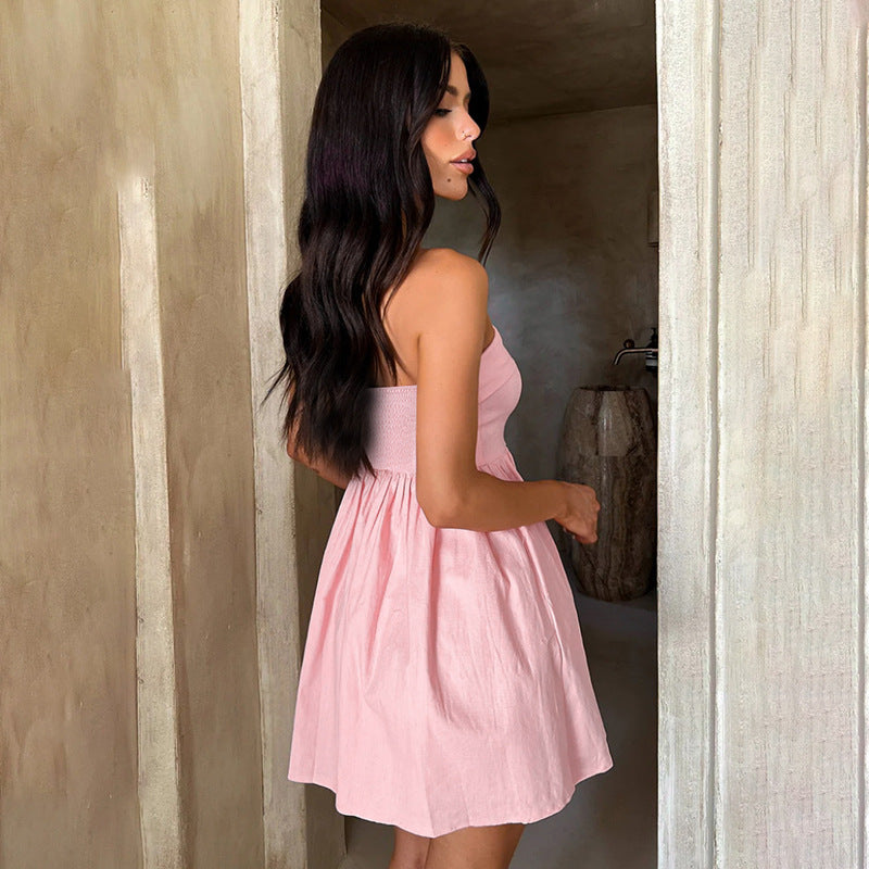Robe mini évasée sans bretelles Chic und Stil