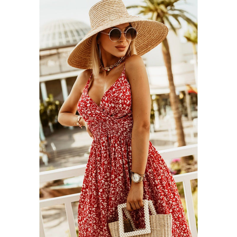 Robe portefeuille A-ligne à imprimé tropical Chic und Stil