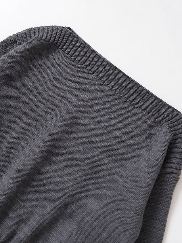 Pull overize décontracté pour femmes en matériau tricot doux Chic und Stil