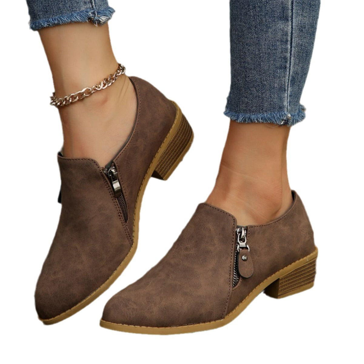 Bottines tendance pour femmes avec un design élégant de fermeture éclair Chic und Stil