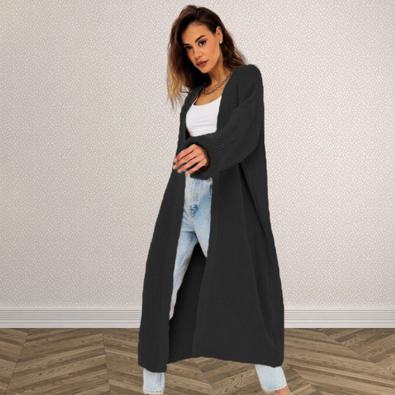 Cardigan long en tricot pour femmes avec coupe décontractée et design structuré Chic und Still
