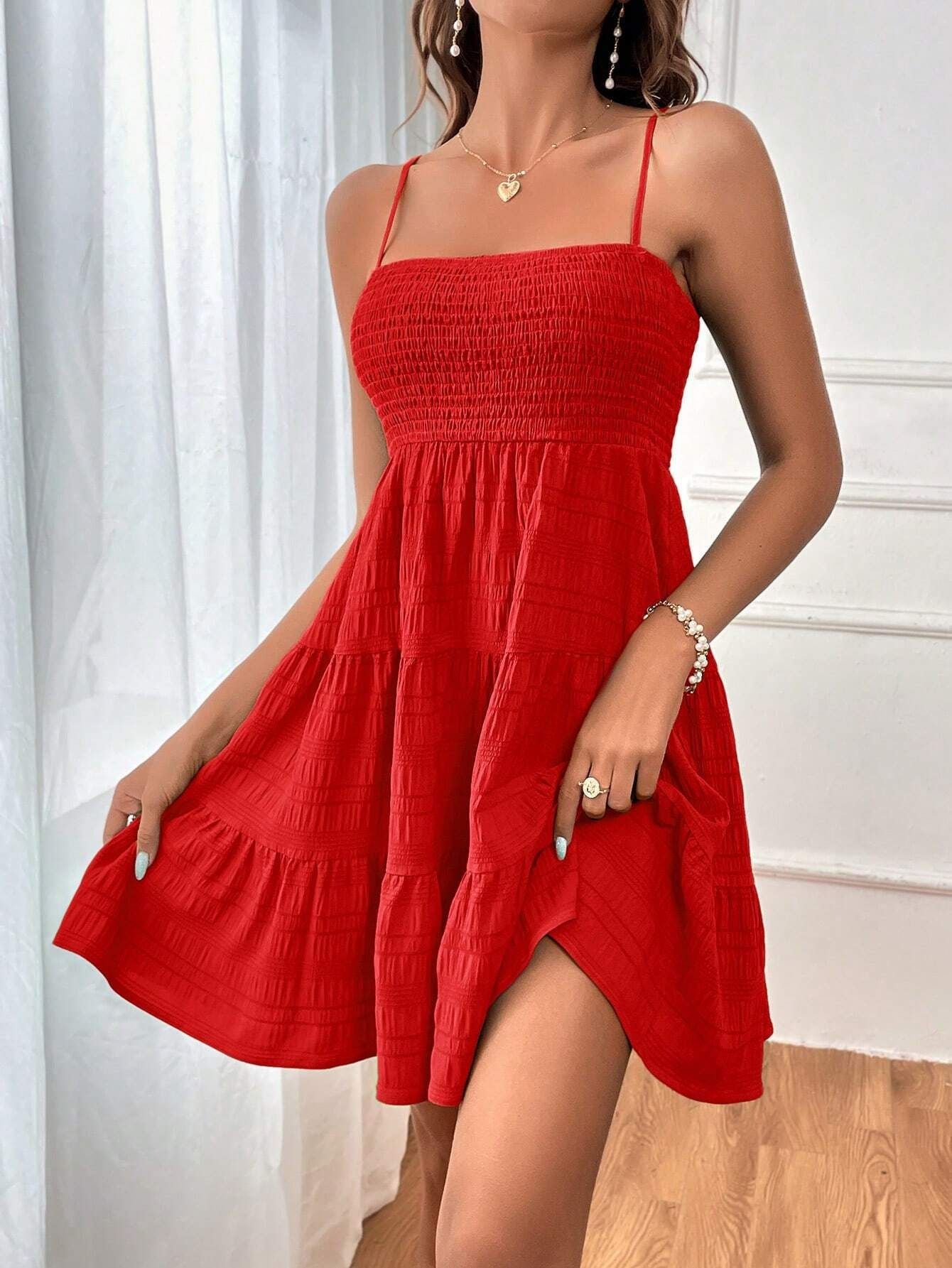 Robe mini sans manches pour femmes avec jupe évasée et haut élastique Chic und Stil