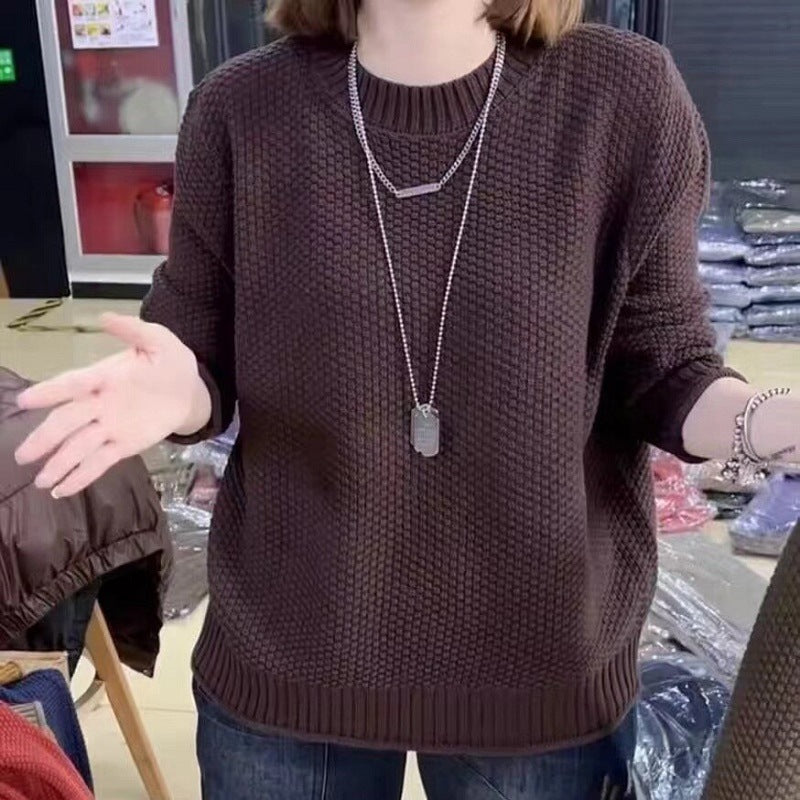 Pull-over en tricot décontracté pour femmes avec une surface texturée et une coupe ample Chic und Stil