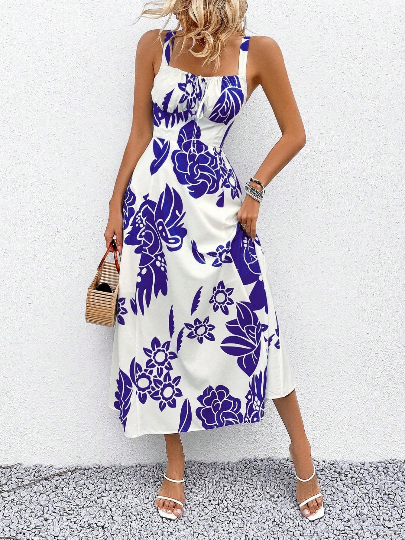 Robe midi d'été à motifs floraux Chic und Stil