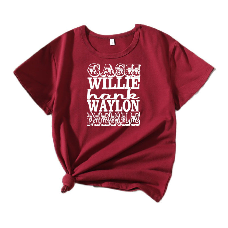 T-shirt graphique vintage pour femmes Chic und Stil