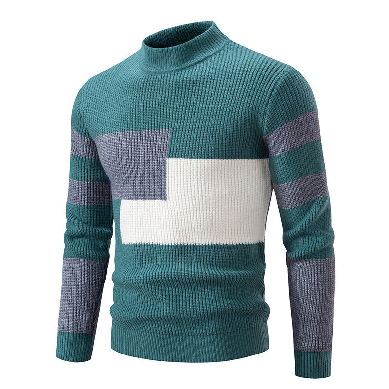 Pull homme à la mode avec design en blocs texturé Chic und Stil