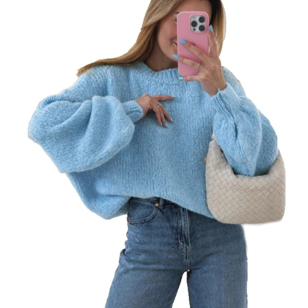 Pull femme douillet avec des manches volumineuses et un design texturé Chic und Stil