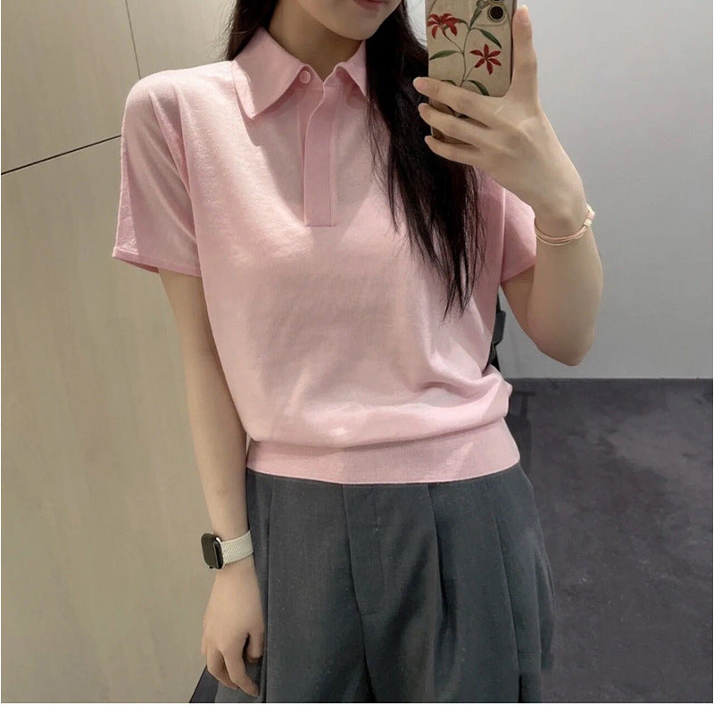 Chemise polo classique à manches courtes pour femmes Chic und Stil