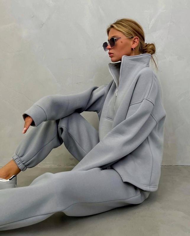 Ensemble de pulls sports pour femmes avec col montant Chic und Stil