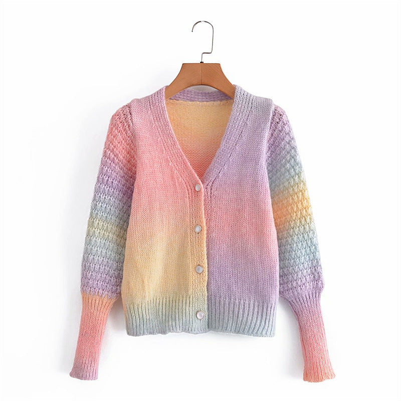 Veste en tricot dégradé pour femmes avec design en côtes original Chic und Stil