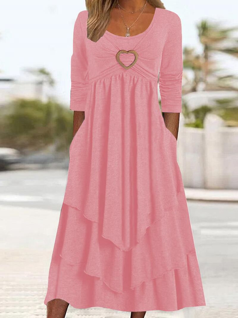 Robe de couche décontractée pour femmes avec détail en forme de cœur et poches Chic und Stil