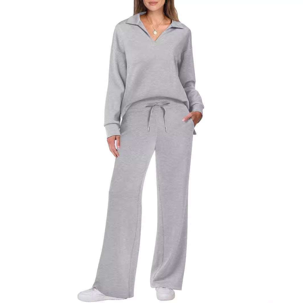 Ensemble décontracté pour femmes composé d'un pull oversized et d'un pantalon de jogging large Chic und Stil